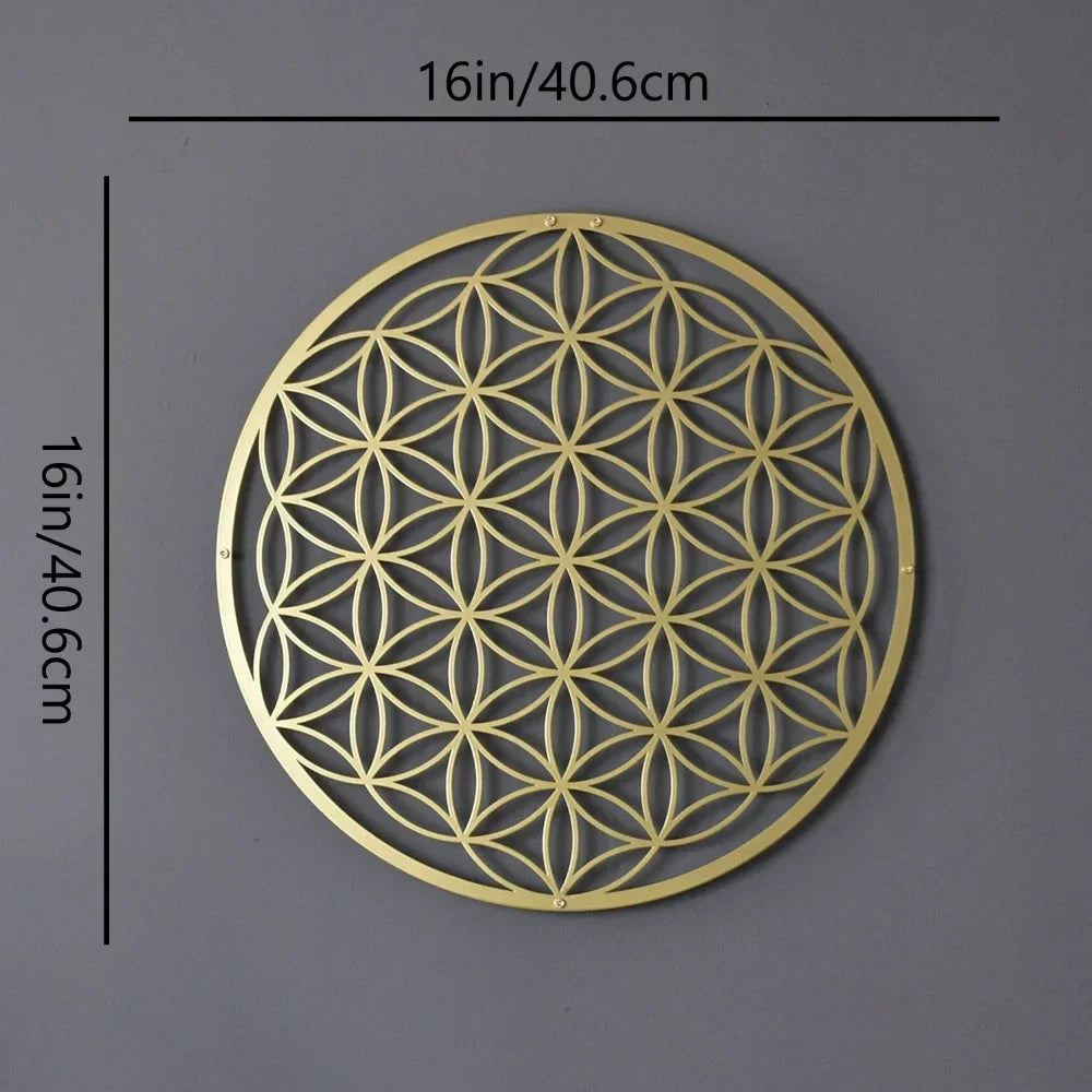 Flower of Life Metal Wall Art (16x16)