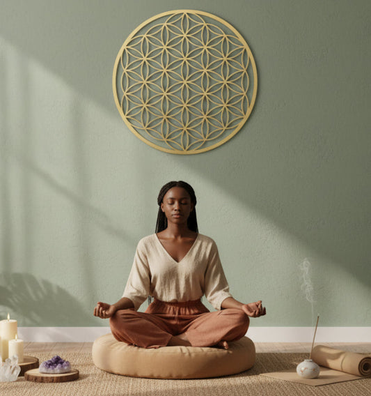 Flower of Life Metal Wall Art (16x16)