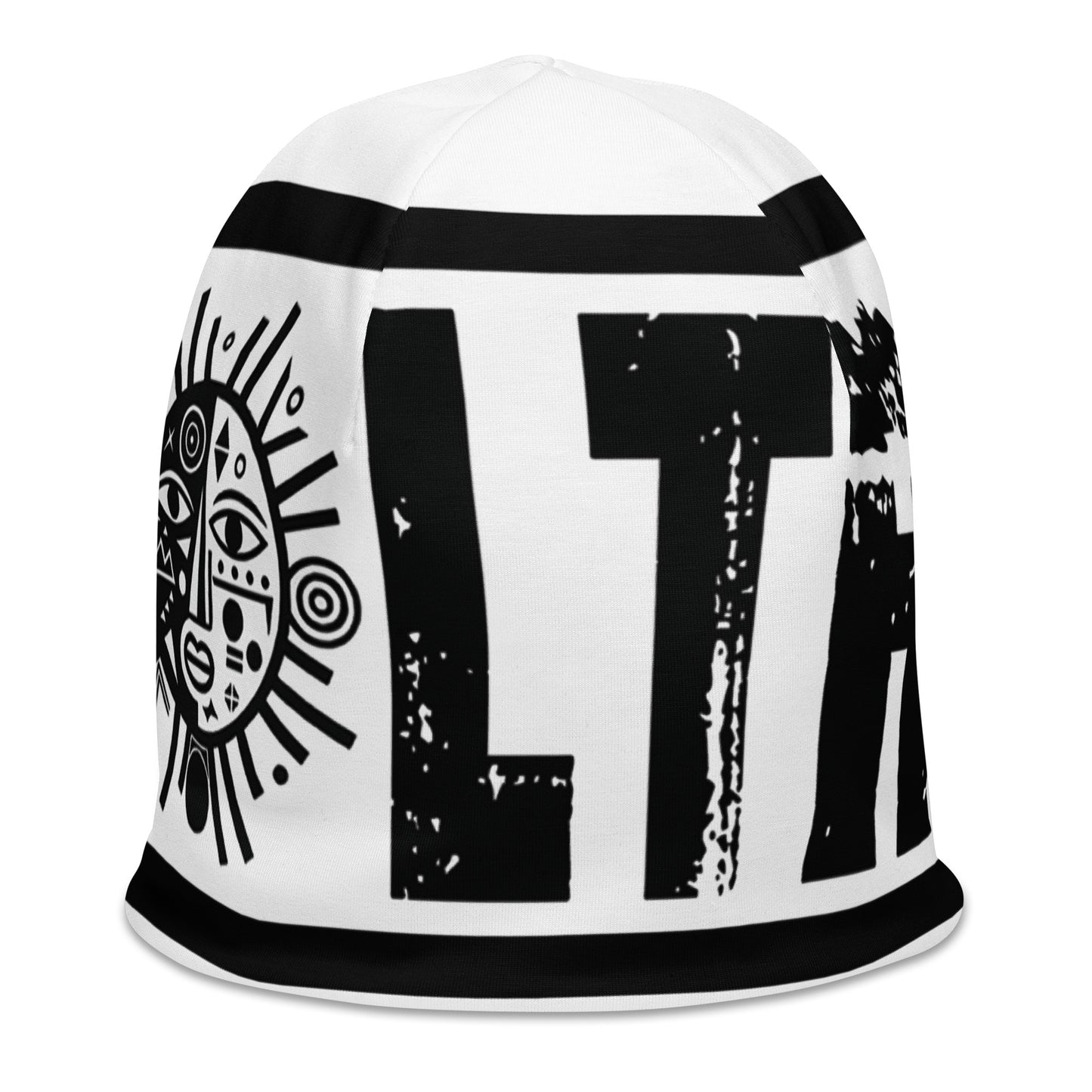 SOL-TRIBE, Beenie(large print) WHITE