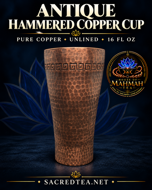 Antique hammered copper cup, 16 fl oz, House of MahMah Tea