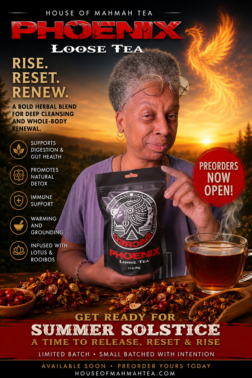 🔥 THE PHOENIX — Sacred Gut Reset · 10-Day Parasitic Cleanse Blend