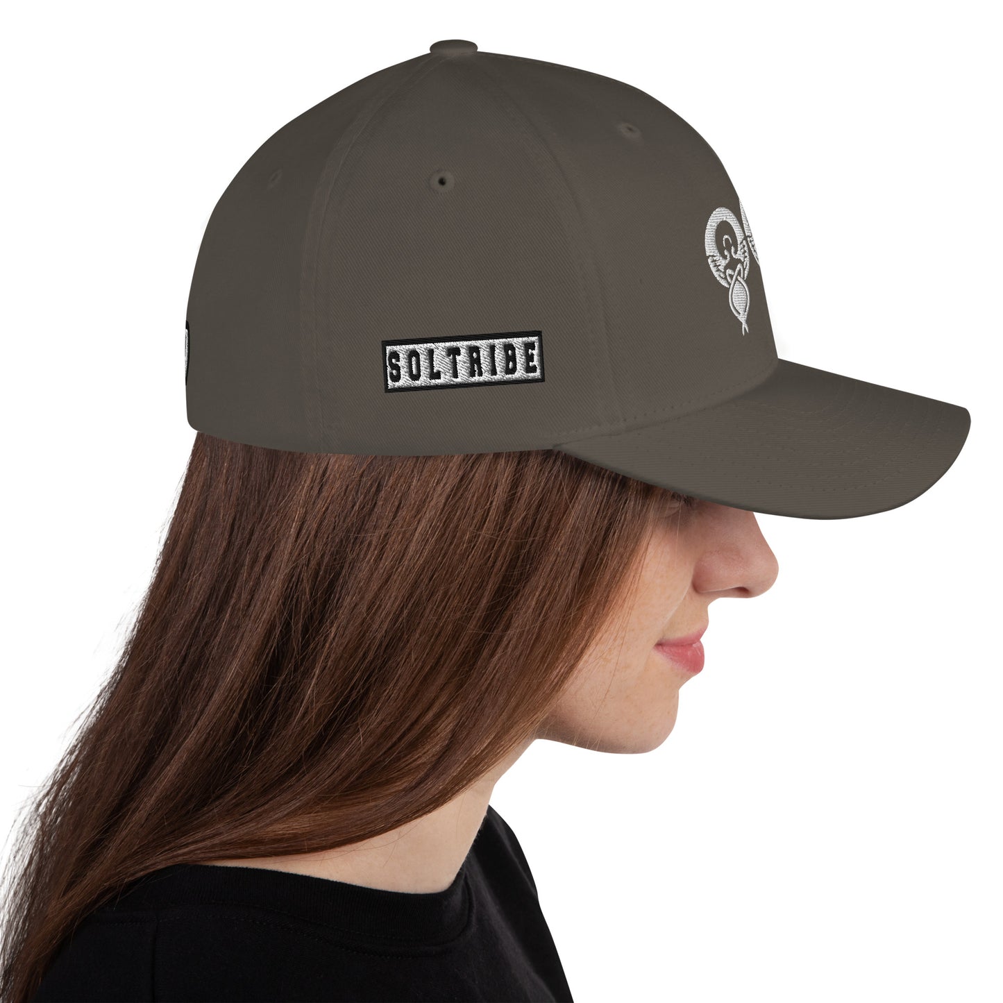 FEMI-999 BLACK WHITE LOGO Structured Twill Cap