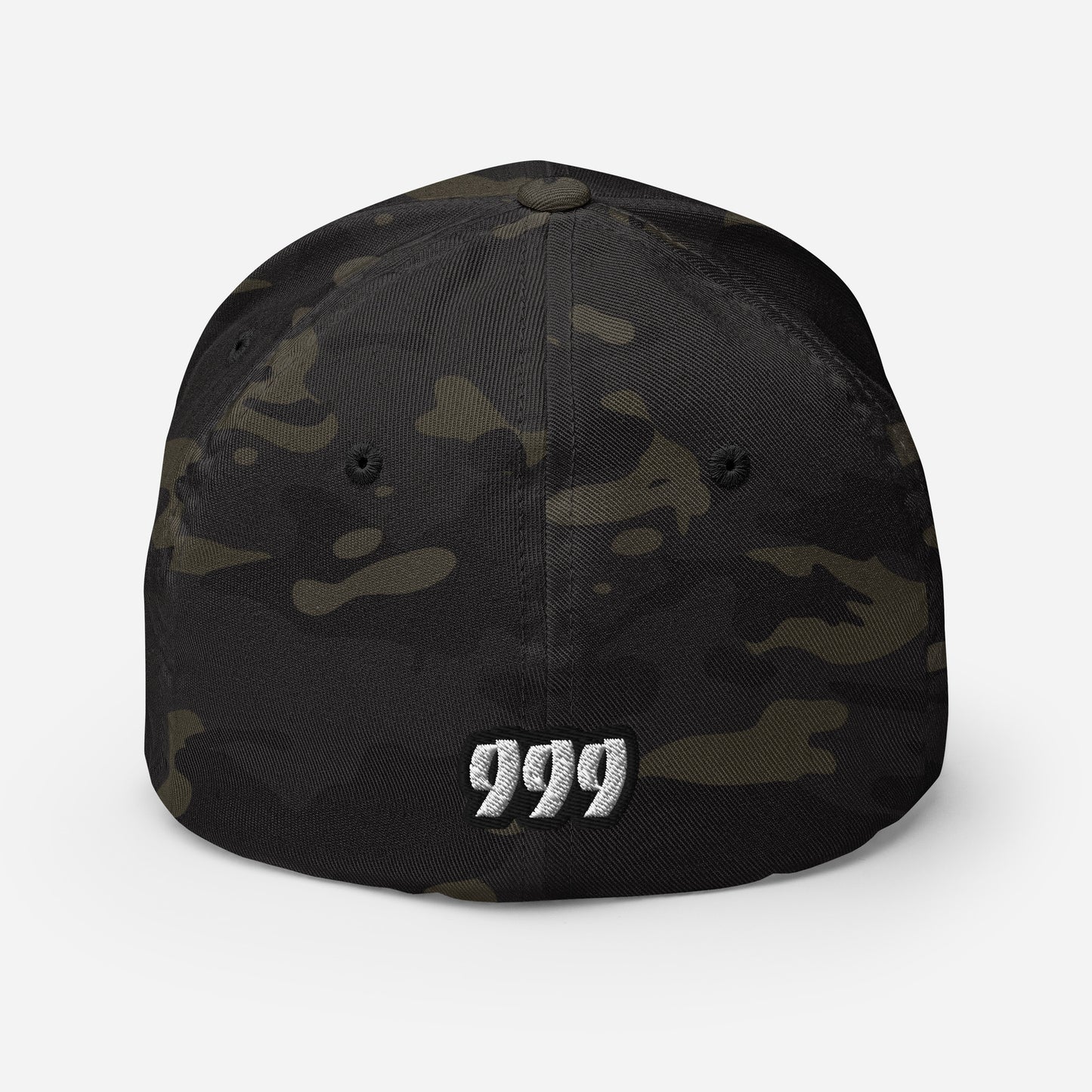 FEMI-999 BLACK WHITE LOGO Structured Twill Cap