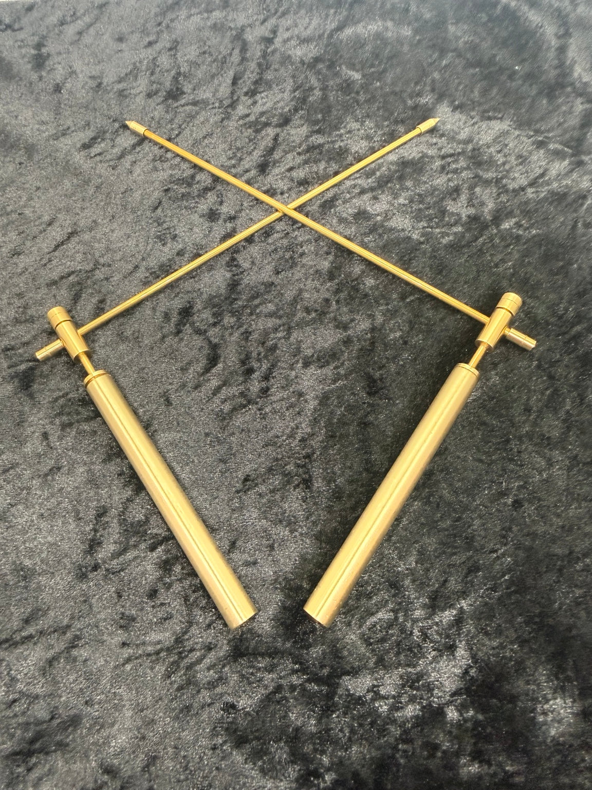 High quality copper and brass dowsing rod set