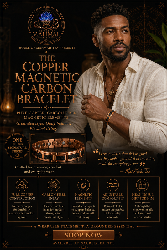 Men's Pure Copper Magnetic Bracelet — Carbon Fiber Energy Band