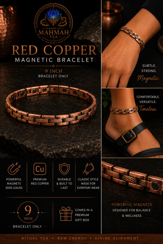Geometric Link Copper Magnetic Bracelet