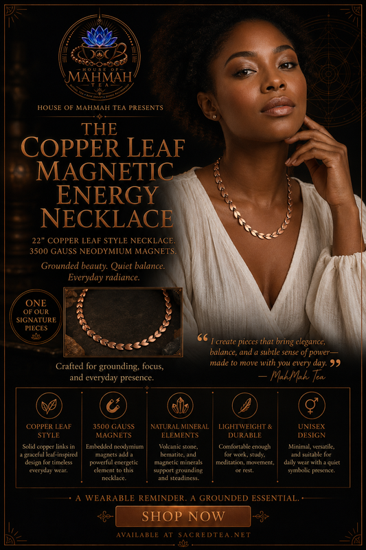 22" Copper Magnetic Energy Necklace (copper leaf)