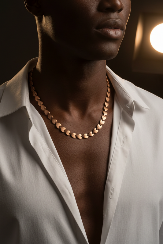 22" Copper Magnetic Energy Necklace (copper leaf)