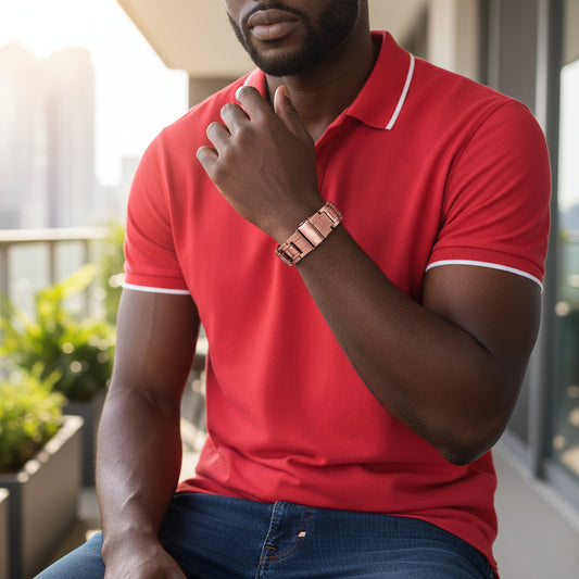 Sacred Tea Men’s Copper Bracelet with 3X Ultra Strength Magnets