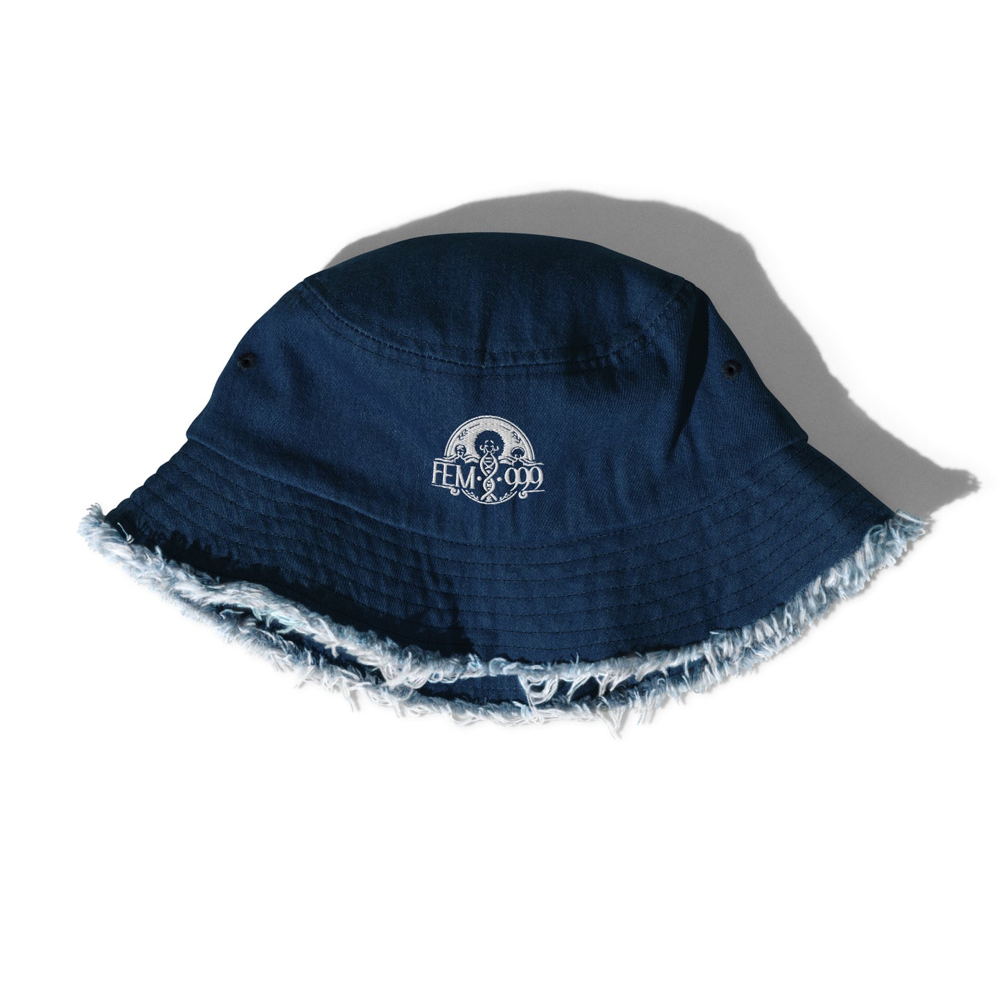 FEMI-999 Distressed denim bucket hat