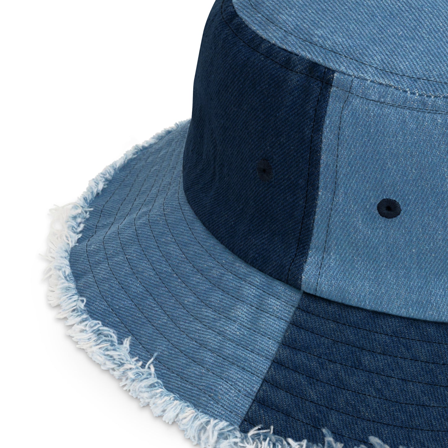 FEMI-999 Distressed denim bucket hat