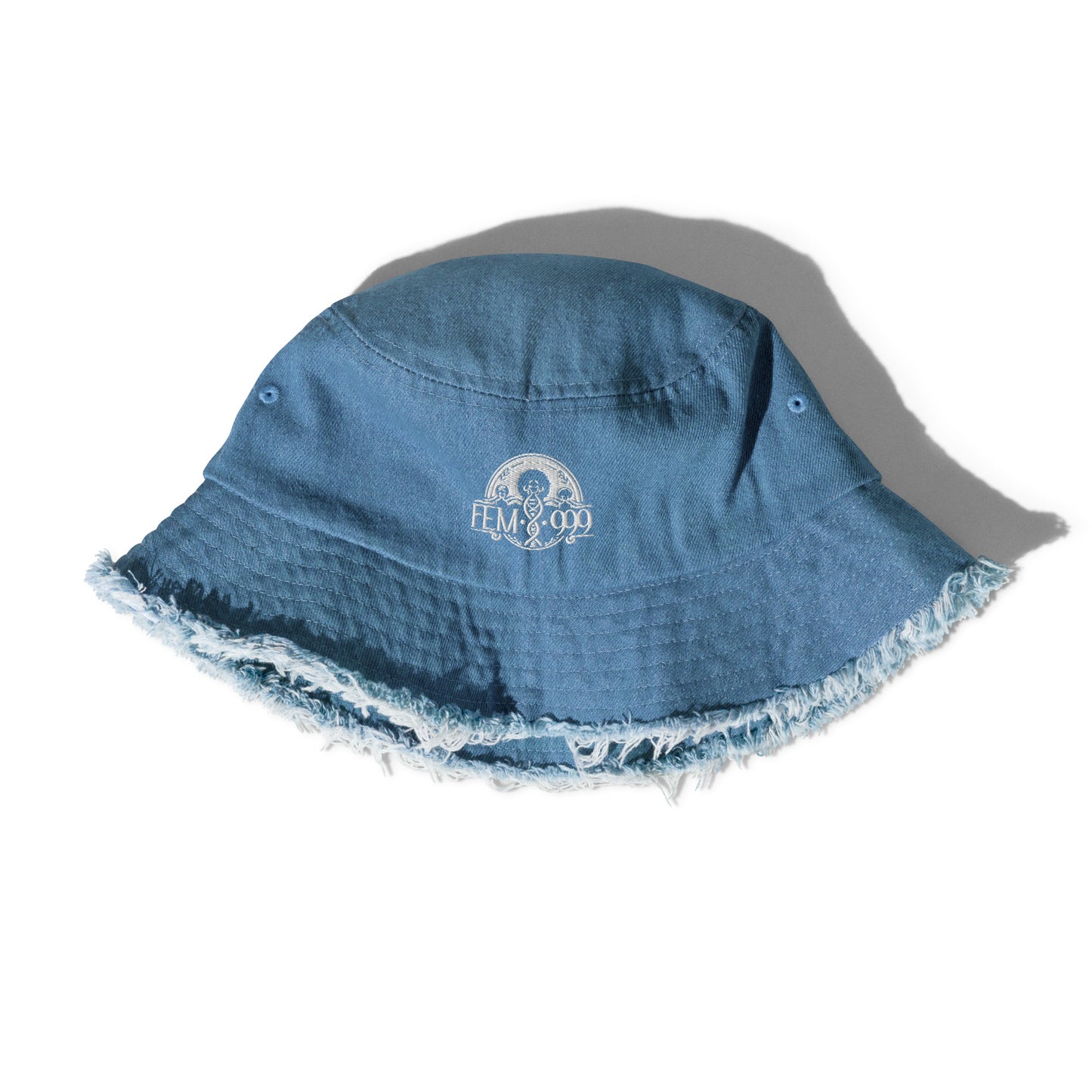 FEMI-999 Distressed denim bucket hat