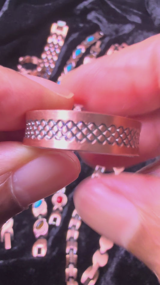 Serpentine Copper Magnetic Ring