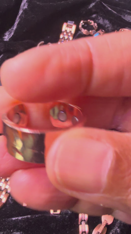 Hammered Copper Magnetic Ring