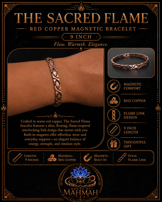 The Sacred Flame Red Copper Magnetic Bracelet — 9 Inch