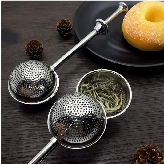 Press-on Stainless Steel Tea Infuser Strainer Ball