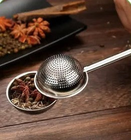 Press-on Stainless Steel Tea Infuser Strainer Ball