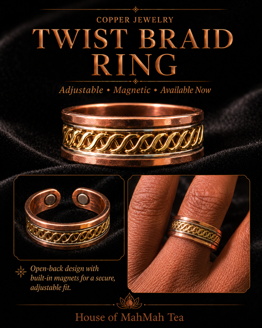 Twist braid pure copper magnetic ring
