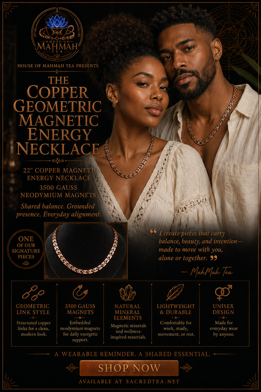 22" Copper Geometric Magnetic Necklace
